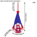 Gnomo patriottico con cappello a stella LED e dettagli in maglia rosso blu bianco - Stile Femminile Trecce Cappello Blu