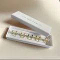Coffret cadeau de cinq paires de boucles d'oreilles clips perles style vintage - Beige (Paire de clips)