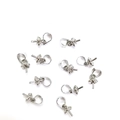 Perni a occhiello in argento riempito oro 14k per perle e gioielli fai da te - Oro Bianco