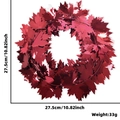 Ghirlanda di foglie di acero rosse per Halloween e Ringraziamento, diametro 27,5 cm - Lucido / Rosso Scuro