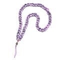 Detail of marble pattern resin phone strap with purple and grey links and gold ring - SL1873-Purple Grey Marble