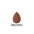 Mini esponja de maquillaje marrón suave para aplicación precisa de ojos y labios - Mini Marrón Café Individual
