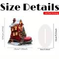 2D flat Christmas Santa snow boot house acrylic standing decoration with oval base - Red Snow Boot House 14