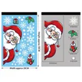 Weihnachtsaufkleber Set mit Weihnachtsmann und Schneemann Motiven, Größe 20x30cm Layout - BQ284