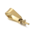 Enganche de acero inoxidable chapado en oro 18K para joyas DIY y colgantes de collar - Cierre de Semilla de Melón Dorado (KLJ653-Z)