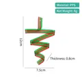 Red and green spiral Christmas cane ornament made of PPS material for holiday tree decor - 12cm Christmas Tree