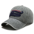 Cappello vintage grigio in cotone lavato con ricamo Hawaii Aloha State ricamato - Regolabile / Grigio