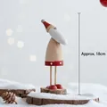 Handcrafted wooden Santa Claus figurine standing 18cm tall on rustic base for Xmas - Christmas Puppet-Santa Claus 18cm
