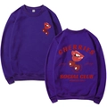 Dunkelviolettes Halloween Crewneck Sweatshirt mit Kirsch-Grafik-Print in Größe M - S / Lila