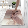 Tappetino da bagno assorbente in fango di diatomee con motivo marmoreo marrone antiscivolo - 40*60cm / Oro rosa