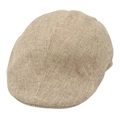 Detail of beige flat cap showing breathable woven texture and neat stitching on fabric - One Size(Adjustable) / Terracotta