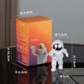 White astronaut desktop ornament with silver visor and orange gift box packaging - Small Plated Silver Model B (Color Box)