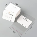 White jewelry display cards with clear PP self-sealing bags for earrings and necklaces - 10*7cm Handmade Cardboard - Card Only