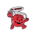 Kool-Aid Man enamel pin with Oh Yeahhh speech bubble in vibrant red and white finish - Red Pitcher Style (QHXZ2613)