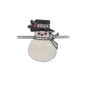 Christmas snowman napkin ring with white enamel finish and sparkling rhinestones - Rhinestone Snowman Style (Z1001-6)