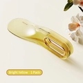 Bright yellow transparent bed maker tool with textured surface and rose gold ring - 1 Piece / Bright Yellow