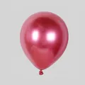 Metallic chrome magenta 10-inch latex balloon with a premium shiny reflective finish - Metallic Red - Medium
