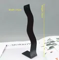 Schwarzer S-förmiger Haarreif-Displayständer aus Acryl, 23 cm hoch, Wellenform für Zubehör - Schwarz