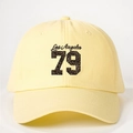 Gelbe Baseballkappe aus Baumwolle mit Los Angeles 79 Leoparden-Aufdruck vorne - Einheitsgröße / Gansgelb