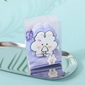 Paars squishy wolk notitieboekje met schattig konijntje in een transparante doos - 5.1x5.6cm / Paars Pluizig Konijn