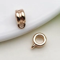 Set of two rose gold metal jewelry connector charms with a polished finish for DIY crafts - 1 Piece/Pack (4x9.5mm)