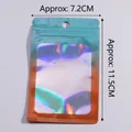 Blue and orange gradient holographic resealable pouch for jewelry 7.2x11.5cm - 7.2x11.5cm / Holographic Multicolor