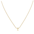 Minimalist 18K gold letter Z pendant necklace with O-chain for women in golden finish - Gold Z