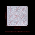 Moule silicone flocon de neige Noël pour pendentifs et boucles d'oreilles DIY - Moule pour Boucles d'Oreilles Pendentif Serie de Noël ED#32