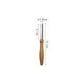 Clay carving tool with 15.1cm wooden handle and 0.85cm metal blade tip dimensions - Hole Punch #3