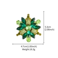 Fashion green crystal brooch in gold-plated snowflake design with dimensions 5.3x4.7cm - XD825020-3 Green Snowflake