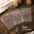 Süße Cartoon-Katzen-Druckverschlussbeutel für Gebäck und Toast in 13x16+3cm - 13*16+3cm / Katze 3-in-1
