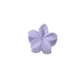 Minimalist light purple plumeria flower hair claw clip with a matte resin finish - Matte Purple