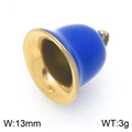 Blauer und goldener Emaille Glockenanhänger 13mm Edelstahl Hohl DIY Schmuckstück - Lila