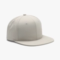 Cappellino snapback bianco sporco con trama a nido d'ape e visiera piatta - Regolabile / Trama a Scacchi Beige (25A318)