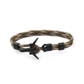 Green camouflage parachute cord bracelet with a black airplane metal pendant for couples - Black Airplane Buckle / Army Camouflage