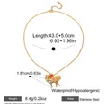 Gouden roestvrijstalen ketting met boze oog, hoefijzer en rode kraal amuletbedels - Goud-Fijne Ketting (Hoefijzer/Olifant Hanger)
