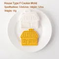 Moule à biscuits maison de Noël pour pâtisserie DIY, tampon presse, taille 7,5x6,9cm - Modèle F Maison