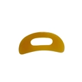 Translucent yellow resin body gua sha tool with ergonomic handle hole for massage - Small / Yellow