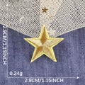 Goldener Stern-Stickaufnäher mit 2,9cm Maßen für Kleidung und DIY-Nähprojekte - Gold