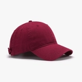 Classic burgundy cotton twill baseball cap with soft top and minimalist retro style - Adjustable / Burgundy