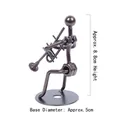 Industrial style dark bronze metal trumpet player figurine made from nuts and bolts - Ornament 1 (Trumpeter)