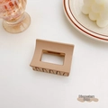 Minimalist matte brown square claw clip 6cm diameter on a clean modern desktop - Square Claw Style / Diameter Approx 6cm / Coffee