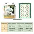 Thick pet training pads size chart for dogs and cats with S M L dimensions and pieces - Size L 60x90cm (20 Count) / Camellia Pattern