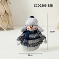 Blue knitted snowman doll decoration, 33cm height, model SCD2505-35D, holiday ornament - Lei Feng Hat Foam Snowman (Large)