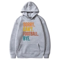 Grauer American Football Kapuzenpullover mit Vintage Aufdruck aus weicher Baumwolle - S / Oberteile / Grau