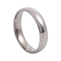 Sleek 2mm silver stainless steel dome ring with a polished minimalist finish - US 5 / 5mm / Steel