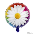 18 inch white daisy foil balloon with rainbow gradient background for wedding decor - 18 Inch Colorful Sunflower