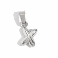 Silver letter X bubble pendant made of stainless steel for DIY jewelry accessory - Steel-X