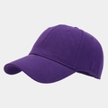 Classic deep purple cotton baseball cap with adjustable structure and curved brim - Adjustable / Deep purple