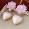 Silver Needle - Pink - Flower Pearl